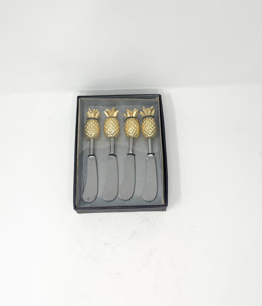 Gold pineapple spreaders (set of 4) - HD Marigold