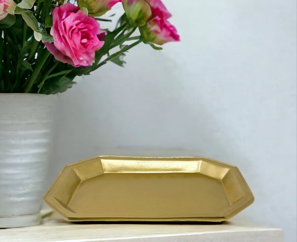 Gold Gilded Serving Tray - HD Marigold