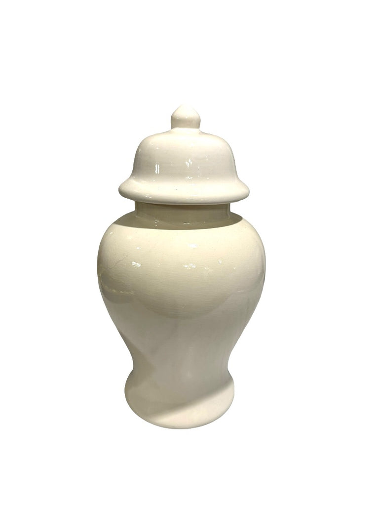 Ginger Jar, White, Large, 13.5"Hx7"W - HD Marigold