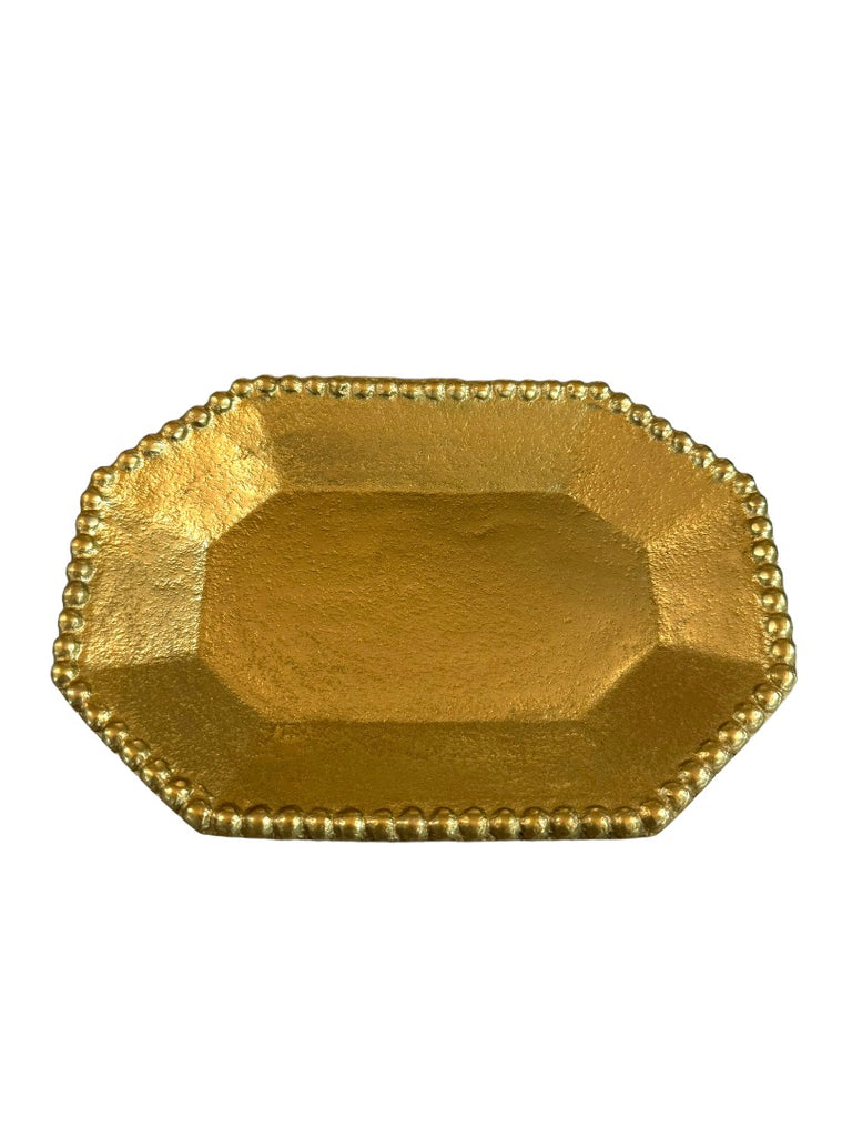 Beaded Gold Tray - HD Marigold