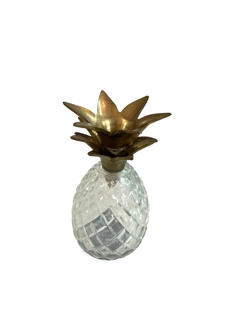Crystal & Brass Pineapple Candle Base - HD Marigold
