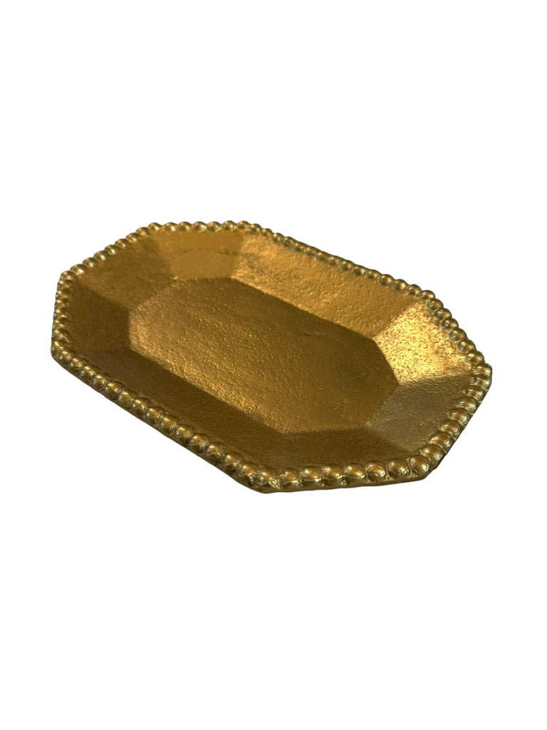 Beaded Gold Tray - HD Marigold
