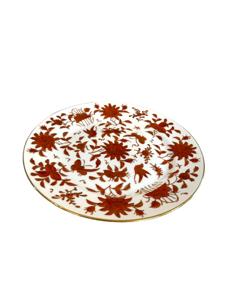 Plate OR/WH/Gold Floral - HD Marigold