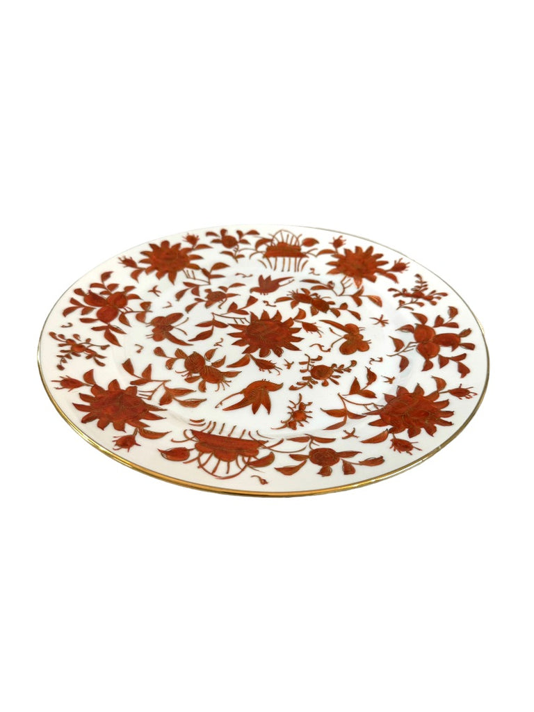 Plate OR/WH/Gold Floral - HD Marigold